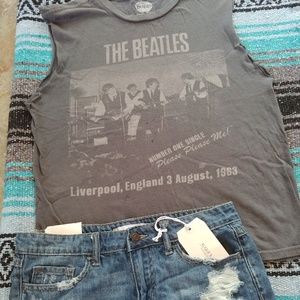 Distressed Beatles Muscle tee